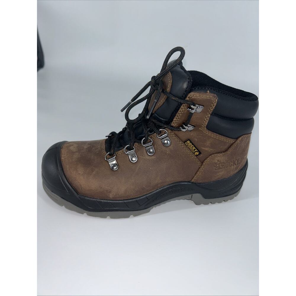 Rocky Womens Worksmart Comp Toe Waterproof Boot Brown Size 7.5 M